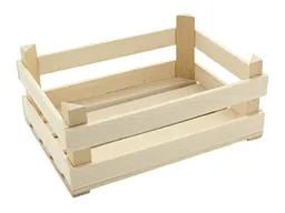 HANS NATUR Kaufladen Zubehör Obst- und Gemüsekiste aus Holz, unbehandelt Maße 6 x 10 x 14 cm – Produktbild 1 von 1