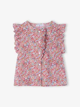 Envie De Fraise Mädchen Bluse mit Rüschenkragen Mama-Tochter-Capsule BLUMIG ENVIE DE FRAISE 100% Bio-Baumwolle GOTS-zertifiziert – Produktbild 1 von 1