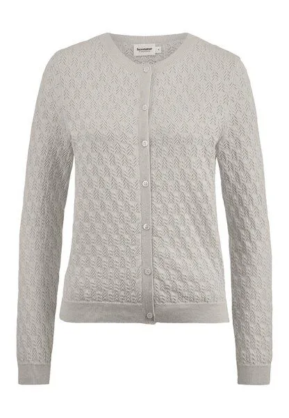 hessnatur hessnatur Strick Jacke Regular aus Bio-Baumwolle und Schurwolle, Düne, – Produktbild 3 von 4