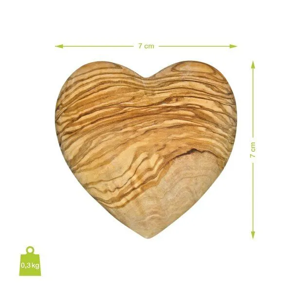 NATUREHOME NATUREHOME Herzen Handschmeichler Olivenholz Geschenk-Set Handarbeit – Produktbild 3 von 4