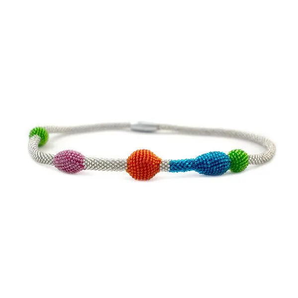 Sakiba Sakiba Collier Fridi, Silber-bunt, – Produktbild 1 von 4