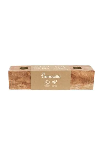 Tranquillo Kerzenhalter NEEMWOOD Braun, für 4 Kerzen - braun – Produktbild 5 von 5