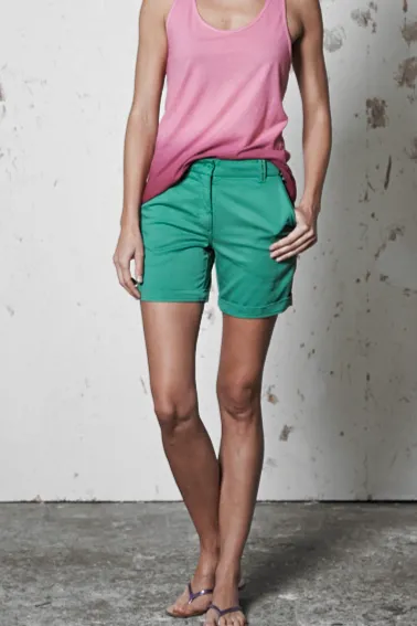 HempAge Hempage Damen vegan Smaragdgrüne Shorts, Grün, – Produktbild 2 von 2
