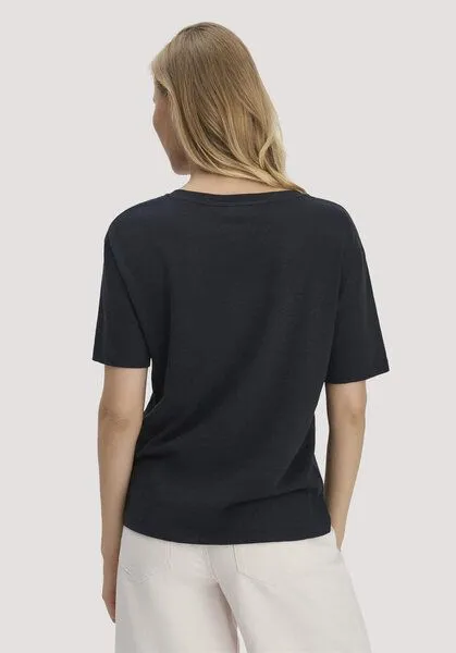 hessnatur hessnatur T-Shirt Oversize aus Leinen und Bio-Baumwolle, Schwarz, – Produktbild 3 von 5