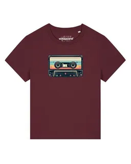 watapparel watapparel T-Shirt Frauen Retro Kassette – Produktbild 1 von 1