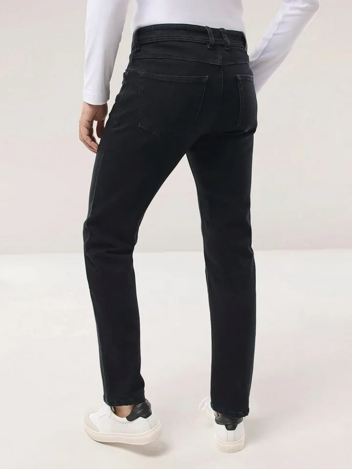 Walbusch Regular-fit-Jeans Herren Sportjeans 2.0 schlanker Modern Fit Bio-Baumwolle Stretch, modern, Langgröße, Schwarz, – Produktbild 3 von 4
