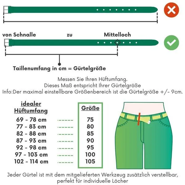 Simaru Simaru Ledergürtel Marseille, Leder pflanzlich gegerbt - EU, Braun, – Produktbild 5 von 5