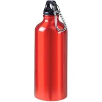 elasto elasto Aluminiumflasche "Sporty" 0,6 l - Outdoorflasche mit Karabiner, Rot, – Produktbild 1 von 1