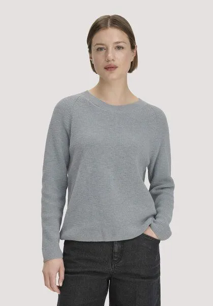 hessnatur hessnatur Pullover Relaxed aus reiner Bio-Baumwolle, Nebelblau, – Produktbild 1 von 4