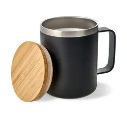 Berliner Kaffeerösterei Berliner Kaffeerösterei Edelstahl-Thermotasse Große Pause - schwarz mit Bambusdeckel, 330ml – Produktbild 1 von 1