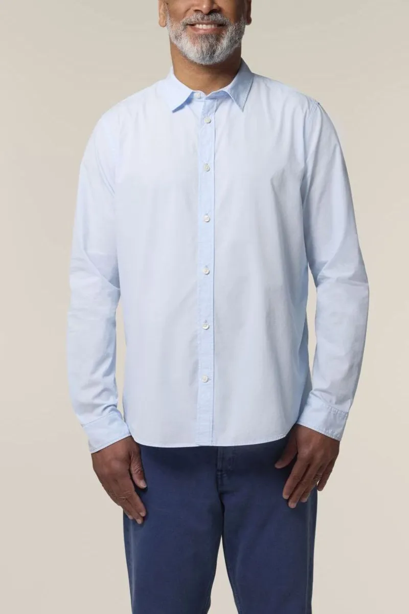 UNIPOLAR UNIPOLAR Herren vegan Shirt Basic Styling Sommer, Hellblau, – Produktbild 2 von 2