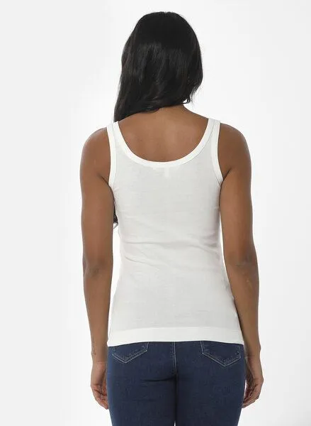 ORGANICATION ORGANICATION Geripptes Basic Top aus Bio-Baumwolle, Off white, – Produktbild 4 von 4
