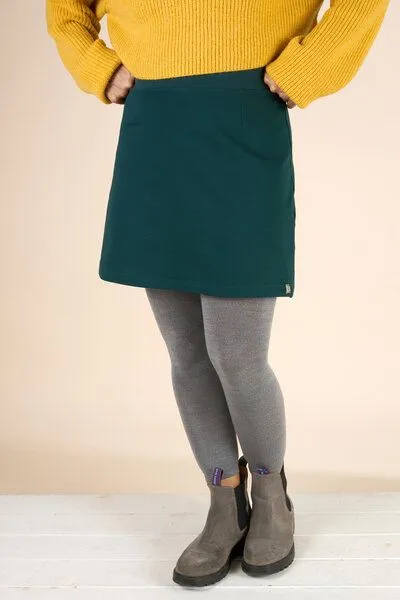 La Gitana La Gitana A-Linien Rock aus Bio Sweat "Auria", Petrol dunkel, – Produktbild 4 von 4