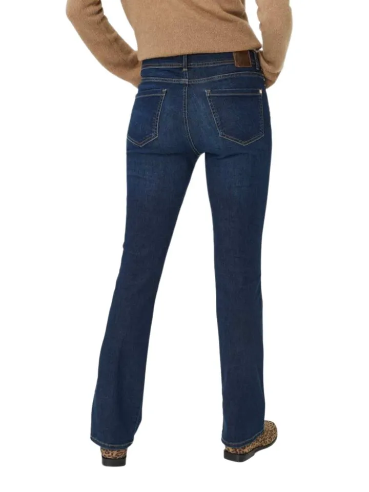 Brax Brax 5-Pocket-Jeans blau,Casual,Baumwolle,Unifarben,Flared Fit,Hoch, Blau, – Produktbild 3 von 3