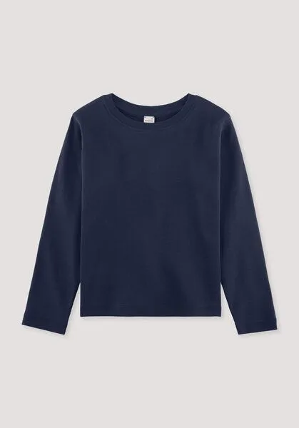 hessnatur hessnatur Langarmshirt aus reiner Bio-Baumwolle, Mitternachtsblau, – Produktbild 1 von 1