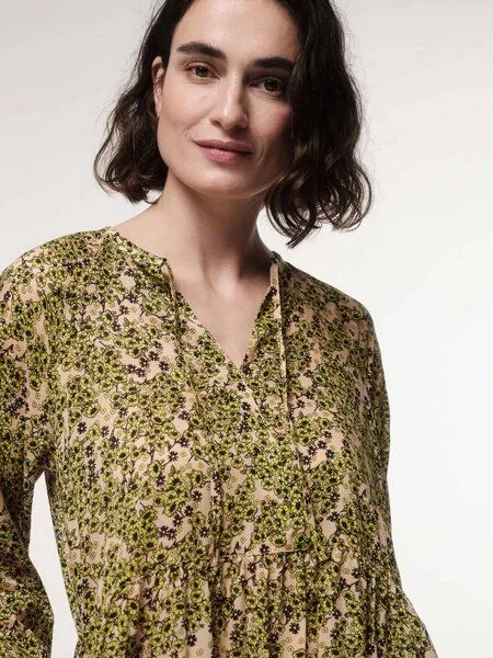 LANIUS LANIUS Midikleid Print Flower Field aus TENCEL, Print flower field biscuit, – Produktbild 3 von 4