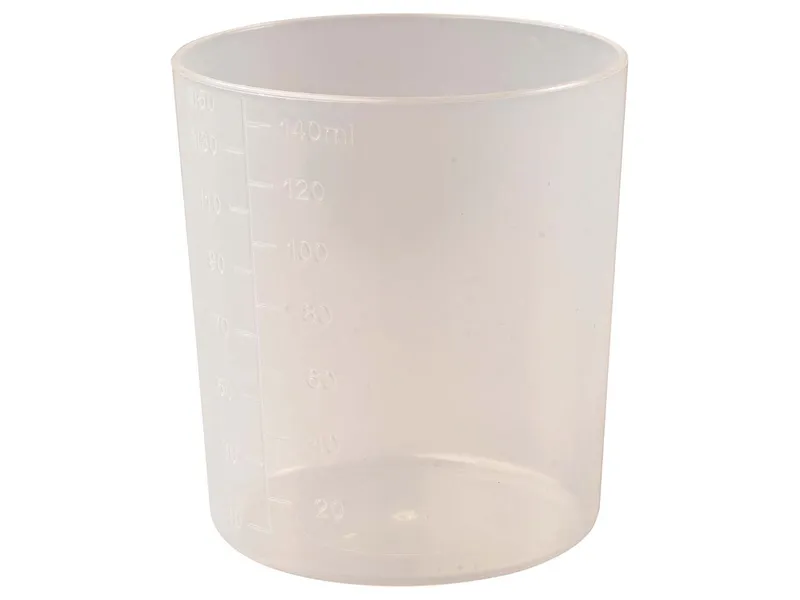 Klar Klar Messbecher aus Polypropylen, Skala von 10 - 150 ml – Produktbild 1 von 1