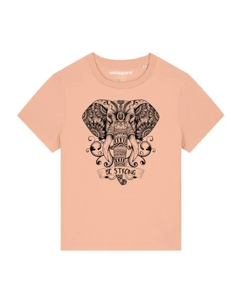 watapparel watapparel T-Shirt Frauen Mandala Elephant, Fraiche peche, – Produktbild 1 von 4