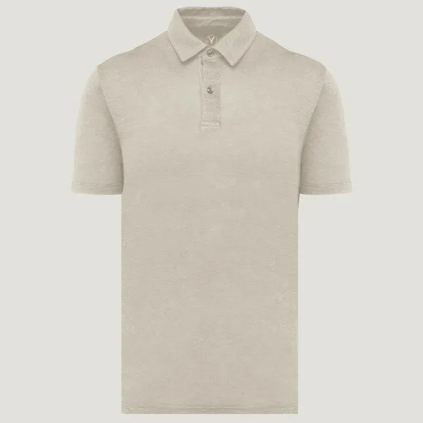 YTWOO YTWOO Leichtes Herren Leinen Poloshirt, Linen sand, – Produktbild 2 von 4