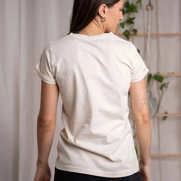 Vresh Clothing Vresh Clothing Vranka - T-Shirt aus Biobaumwolle, Ecru, – Produktbild 2 von 4