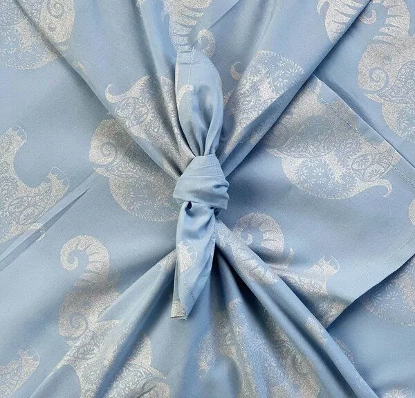 FabRap Gift Wrap FabRap Gift Wrap Wiederverwendbare Geschenkverpackung Furoshiki (einseitig), Sky elephants (hellblau), – Produktbild 4 von 4