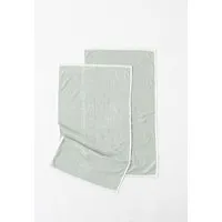 MELA MELA Handtuch Style TANVI Stripes aus 100% Bio-Baumwolle, Herbal green gestreift, – Produktbild 1 von 3
