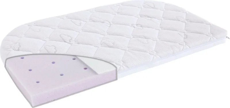 Träumeland Babymatratze Kleine Matratze Brise Light, 42x80, 43x85cm und weitere Größen, Träumeland, 6 cm hoch, Matratze, abgerundet, Allergiker geeignet (Hausstauballergiker), Weiß, – Produktbild 6 von 6