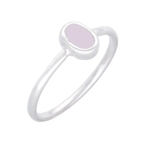 pakilia pakilia Silber Ring oval Fair-Trade und handmade, Rosa, – Produktbild 1 von 4