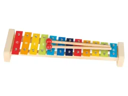 Goki goki Kinder Xylophon aus Metall und Holz mit Notenheft, bunt lackiert Maße 38 x 7 x 4,5 cm – Produktbild 1 von 1