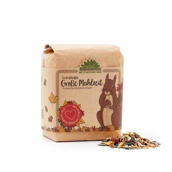 Die Stadtgärtner Die Stadtgärtner 1 Liter Eichhörnchen-Futter Natürliche Tiernahrung für Eichhörnchen – Produktbild 1 von 4