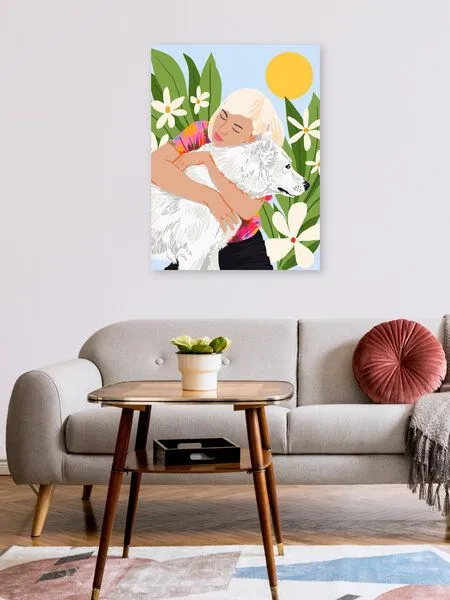 Photocircle Photocircle Poster / Leinwandbild - All You Need Is Love And A Dog – Produktbild 2 von 4