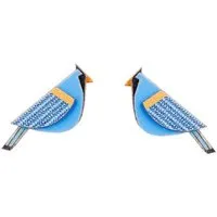 BeWooden BeWooden Holzohrringe Blue Cutebird – handgefertigter, nachhaltiger Schmuck mit Vogelmotiv – Produktbild 1 von 1