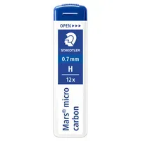 Staedtler Staedtler Ersatzminen für Druckbleistifte 'Mars micro carbon' Ø 0,7 mm, 12 Stk., H – Produktbild 2 von 2