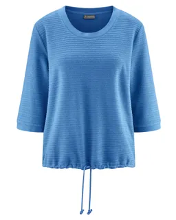 HempAge Hempage Damen vegan Lockeres Hemd Ozeanblau – Produktbild 1 von 1