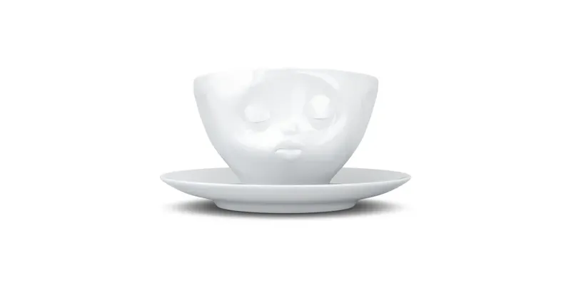 FIFTYEIGHT PRODUCTS FIFTYEIGHT PRODUCTS Küssende Kaffeetasse aus Porzellan – Produktbild 1 von 4