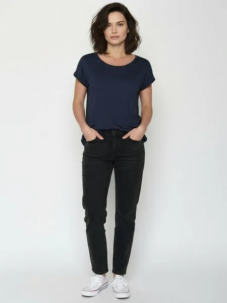 GreenBomb GREENBOMB Basic Cool - Lässiges T-Shirt aus Bio-Baumwolle / GOTS / Fair & Vegan, Blau (navy), – Produktbild 2 von 4