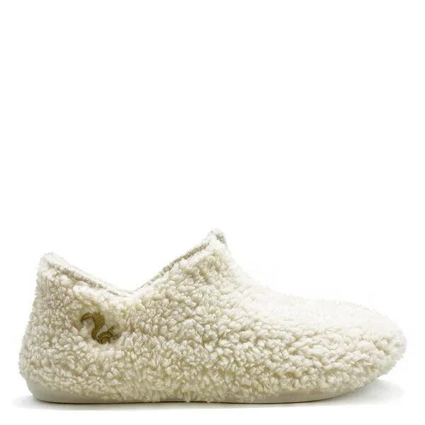 thies Veganer "thies ® Eco Teddy Slipper Boots" aus weicher, zertifizierter Biobaumwolle, Off white (weiß), – Produktbild 1 von 4