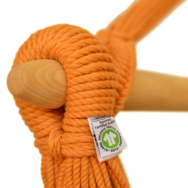 HängemattenGlück HängemattenGlück Hängesessel BALAO GRANDE aus Bio-Baumwolle, Curry-gelb, – Produktbild 3 von 4