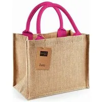 Westford Mill Westford Mill Jute Tasche Gift Bag Geschenktasche, Natur/fuchsia, – Produktbild 1 von 1