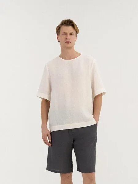 AmourLinen AmourLinen Klassische Leinenhosen HERMES, Charcoal (schwarz), – Produktbild 3 von 3