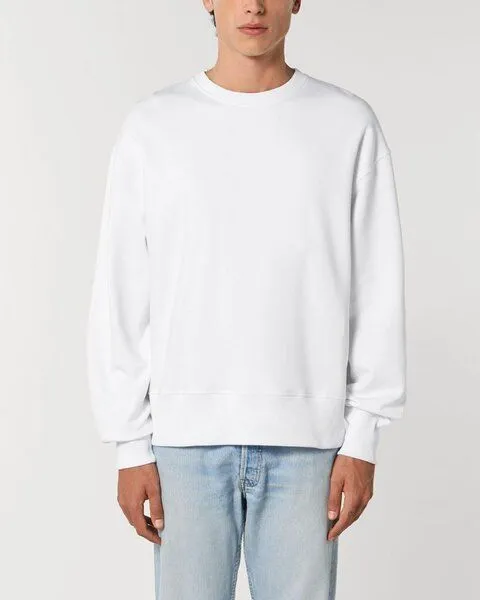 YTWOO YTWOO Lässiges Sweatshirt in Bio-Qualität, Pullover, Sweater, Unisex, Weiss, – Produktbild 3 von 4