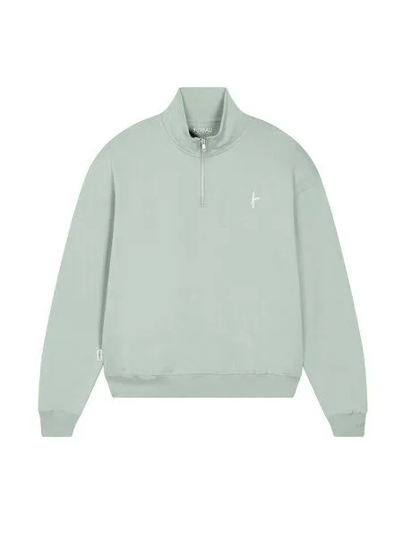 FUXBAU FUXBAU Frauen fux Half Zip Sweater, Mint, – Produktbild 3 von 4