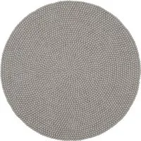 myfelt myfelt Filzkugelteppich rund, 100% Schurwolle, Grau (luis), – Produktbild 1 von 1