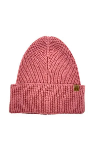 Kopyto Kopyto ANTILOPE - Mütze mit hohem Rippstrickbund aus plüschiger 100% Merinowolle RWS-zertifiziert, Rosa, – Produktbild 2 von 4