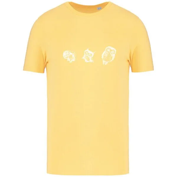 Greenspired Greenspired Basic Bio T-Shirt Three Owls 155g/m² XXS - 4 XL", Pineapple, – Produktbild 1 von 1