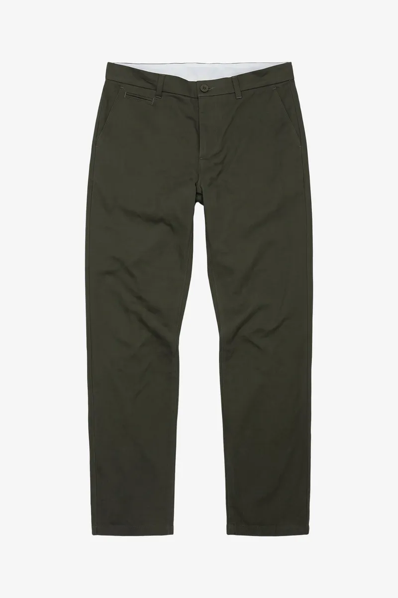 KnowledgeCotton Apparel KnowledgeCotton Apparel Herren vegan Chino-Hose Chuck Regular Twill Forrest Nachtgrün, Dunkelgrün, – Produktbild 3 von 4
