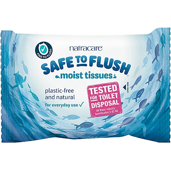 Natracare Natracare Safe to Flush Moist Tissues – Produktbild 2 von 2