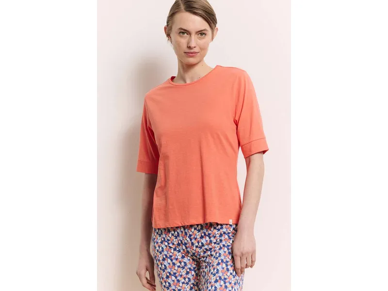 Tranquillo Tranquillo Jerseyshirt Lottee aus Bio-Baumwolle - camellia orange – Produktbild 2 von 2