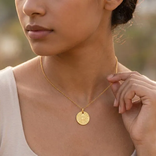 Divasya Divasya Gold-Halskette Om Mantra – Produktbild 1 von 4