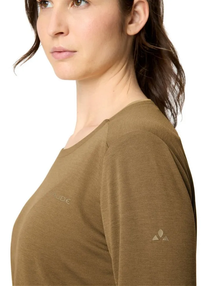Vaude Vaude T-Shirt Women's Essential LS T-Shirt (1-tlg) schnelltrocknendes und funktionelles Shirt, Braun, – Produktbild 4 von 4